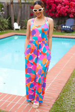 Summer Vibes Multicolor Abstract Floral Wide Leg Jumpsuit