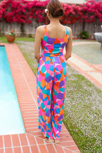 Summer Vibes Multicolor Abstract Floral Wide Leg Jumpsuit