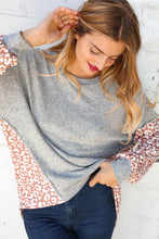 Taupe Leopard Print Hacci Out Seam Dolman Sweater