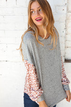 Taupe Leopard Print Hacci Out Seam Dolman Sweater