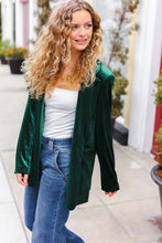 Holiday Stunner Hunter Green Velvet Lapel Blazer