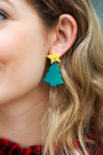 Christmas Tree Clay Dangle Earrings