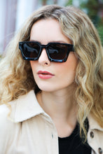 Tortoise Shell Thick Frame Rectangle Sunglasses