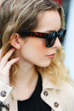 Tortoise Shell Thick Frame Rectangle Sunglasses