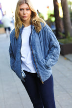 Be Your Best Denim Cotton Quilted Zip Up Jacket