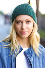 Let's Go Emerald Green Cable Knit Beanie