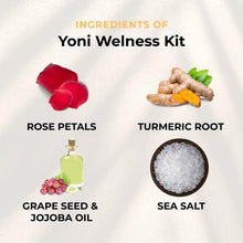 Yoni Wellness Kit with Turmeric Sea Salt Brightening Scrub for Dark Inner Thighs, Herbal Yoni Oil for Ingrown Hair, pH Balanced Female Yoni Wash with Natural Ingredients Aloe Vera Jojoba Oil Vitamin E