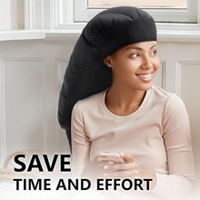 Large Hooded Hair Dryer Bonnet w/Integrated Headband - Reduces Heat Exposure Around Ears & Neck - Enhanced Size for Use with Rollers, Speeds Up Drying Time, Safe Deep Conditioning at Home, Adjustable