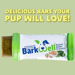 BarkWell Peanut Butter and Greens Semi-Soft Dog Treat for Small Dogs 16 Individually Wrapped .7 Ounce Bars