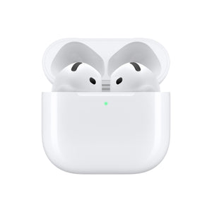 Apple AirPods 4 Wireless Earbuds, Bluetooth Headphones, Personalized Spatial Audio, Sweat and Water Resistant, USB-C Charging Case, H2 Chip, Up to 30 Hours of Battery Life, Effortless Setup for iPhone