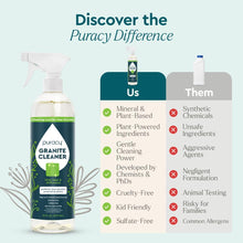 Puracy Natural Granite Countertop Cleaner - Plant-Powered - Streak-Free Marble, Quartzite, Countertop Granite Cleaner (Blue Sage and Driftwood, 16 fl oz)