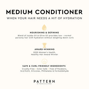 PATTERN Beauty by Tracee Ellis Ross Medium Conditioner - Hydration & Slip for Curly Hair 3a-4a, 13 Fl Oz