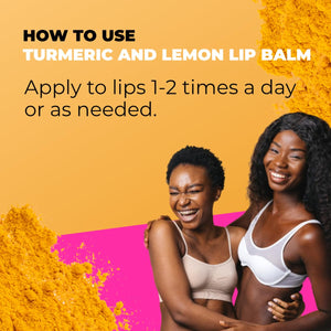 Glo Melanin All Natural Lemon and Turmeric Lip Balm - Natural Lip Balm Illuminate Your Smile, Brighten & Nourish Dark Lips Effortlessly - For Smokers Lips