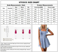 utcoco Denim Dress for Women Ruffle Adjustable Strap Sleeveless Backless Babydoll Mini Jean Dresses (Large, Dark Blue)