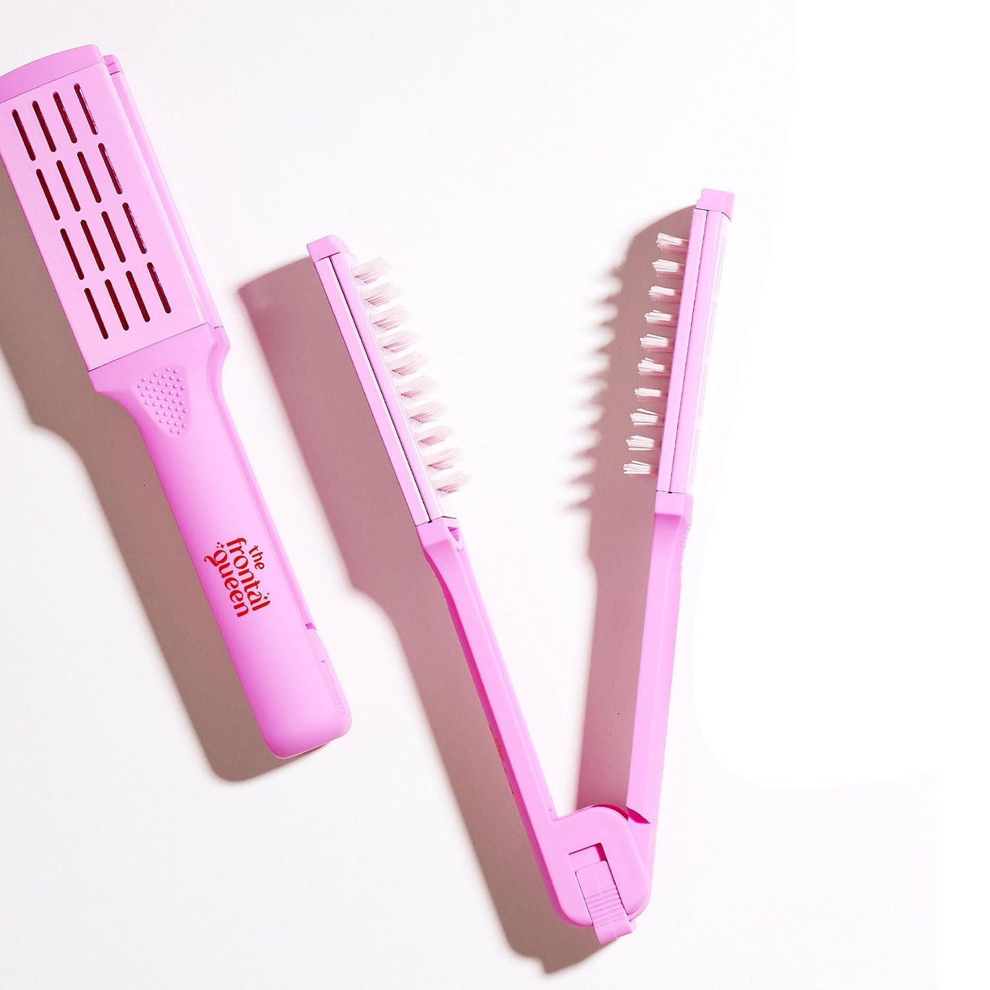 The Frontal Queen Hair Chaser Brush, Pure Boar Bristle Hair Brush, Double-Sided Bristle Brush for Hair Straightening and Styling, Frizz Control Smoothing Brush for Sleek Hair Styles