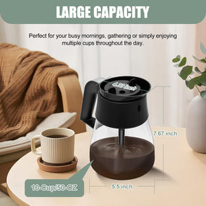 WSEYU 10-Cup Glass Carafe Replacement Compatible with Ninja CM401 CM371 CP301 Specialty Hot & Iced Coffee Makers, Replacement 50 oz Coffee Pot with Brew-Through Lid for Ninja CM300 CM400 CP300 CF091