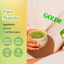 GOLDE - Pure Matcha - Ceremonial Grade Powder - Green Tea Superfood w/L-Theanine & Antioxidants - 60mg Caffeine - Jitter Free Energy - 40g Tin