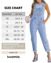 luvamia Flexclusive Women's Casual Adjustable Denim Bib Overalls Jeans Pants Fashion Loose Overall Jumpsuits Overalls for Women 2025 Powder Blue Size Large