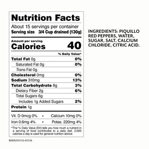 Roland Foods Whole Red Piquillo Peppers, Specialty Imported Food, 5 Lb 8 Oz Can