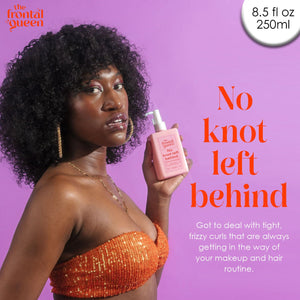 The Frontal Queen Curl Detangler, Moisturizing Curl Softener and Knot Remover - Frizz-Free, Smooth Curls Mist for Lightweight & Effortless Enhancement - 8.5 Fl oz