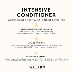 PATTERN Beauty by Tracee Ellis Ross Intensive Conditioner for Tight Textures Extreme Moisture and Restoration Curl Conditioner for Curly & Coily Hair Shea Butter, Avocado Oil & Vitamin E