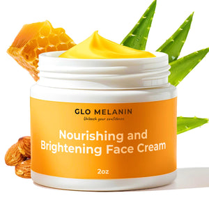 Glo Melanin Nourishing Face Cream - Illuminate Your Skin with Nourishing Cream for Face - Radiant Glow and Renewal with Face Cream (2 Oz)