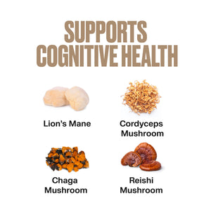 VitaHustle Super Mushroom Mood + Mind Focus Gummies, Lions Mane Mushrooms, Reishi, Chaga, Cordyceps, Vegan, Low Sugar, Non GMO, Cherry Flavor, 50 Count