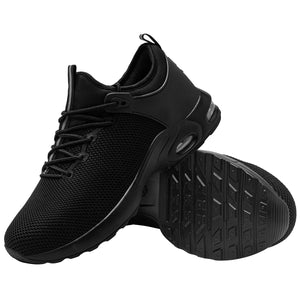 LARNMERN Steel Toe Shoes Men Waterproof Work Sneakers Slip On Lightweight Safety Comfortable Construction Air Shoe (11.5 Men, Black)