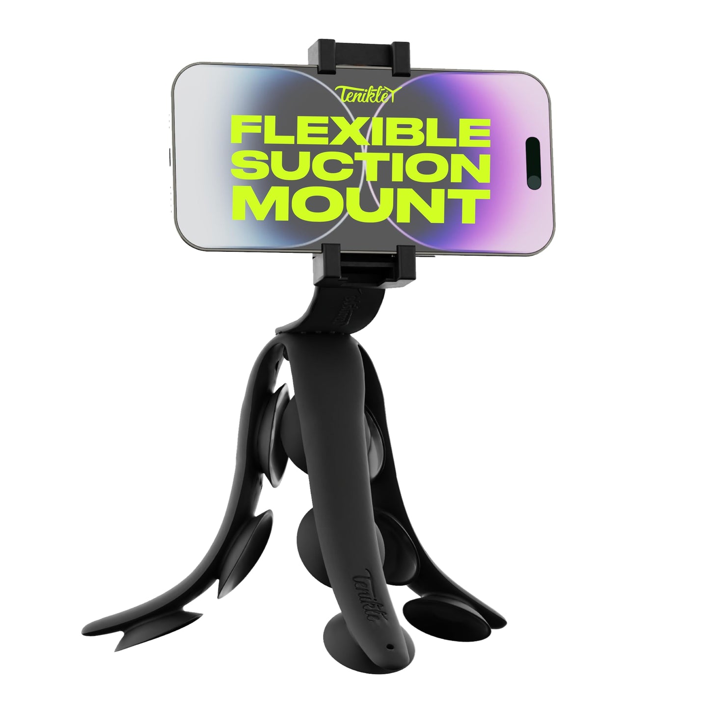 Tenikle® PRO - Flexible Tentacle Tripod for Mobile Phone and Action Camera GoPro, Insta360, DJI Osmo, As Seen on Shark Tank, Bendable Suction Cup Camera Mount & Holder, iPhone & Android Compatible