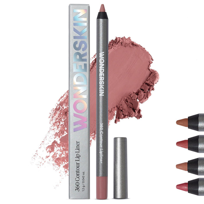 Wonderskin Lip Liner Pencil - 360 Contour Lipliner, Long Lasting, Sharpenable, Waterproof and Transfer-Proof Nude Lip Liner Pencil (Blush)