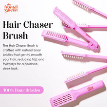 The Frontal Queen Hair Chaser Brush, Pure Boar Bristle Hair Brush, Double-Sided Bristle Brush for Hair Straightening and Styling, Frizz Control Smoothing Brush for Sleek Hair Styles