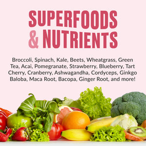 VitaHustle ONE - Superfood Meal Replacement Shake, Plant Based Protein Powder, Vegan. 86 Superfoods, Vitamins, & Minerals, Ashwagandha, Adaptogens. Founded by Kevin Hart. (Strawberry) 15 Servings