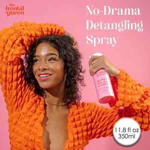 The Frontal Queen No-Drama Detangling Spray, Knot-Free, Tangle Taming, Hydrating Instant Formula, Quick and Easy Hair Detangler - 8.5 Fl oz