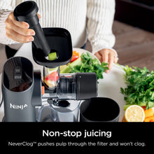 Ninja JC151 NeverClog Cold Press Juicer, Powerful Slow Juicer with Total Pulp Control, Countertop, Electric, 2 Pulp Functions, Dishwasher Safe, 2nd Generation, Charcoal