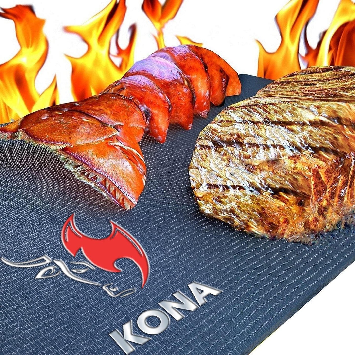 Kona XL Best Grill Mat - BBQ Grill Mat Covers The Entire Grill - Premium Non-Stick 25