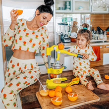 Zulay Kitchen Cast-Iron Orange Juice Squeezer - Heavy-Duty, Easy-to-Clean, Professional Citrus Juicer - Durable Stainless Steel Lemon Squeezer - Sturdy Manual Citrus Press & Orange Squeezer (Yellow)