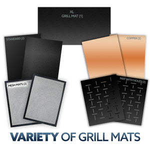 Kona Best BBQ Grill Mat - Heavy Duty 600 Degree Non-Stick Grill Mats Outdoor Grill | Premier BBQ Grill Accessories Nonstick Grill Matt (Set of 2) Engineered in The USA | 7-Year Warranty