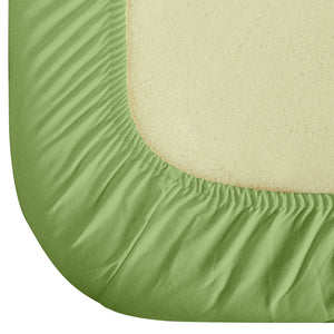 BEDSUM Microfiber 2 Pack Toddler Fitted Crib Sheets, Super Soft and Cozy Baby Sheets for Standard Crib and Toddler Mattresses, 28x52 Inches, Green