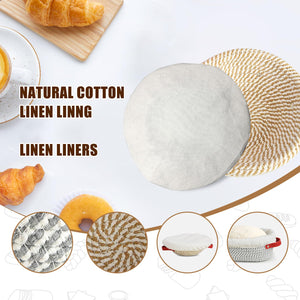 Banneton Bread Proofing Basket Set, Cotton Rope Sourdough Starter Kit, Oval and Round Bread Basket with Liners & Covers for Artisan Bread Baking, Sourdough Bread Baking Supplies(9&10 inch set of 2)