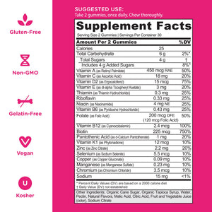 Goli® Women’s Multivitamin Gummies - 60 Count - All 13 Essential Vitamins, and Key Minerals - Kosher, Gluten-Free, Vegan, and Non-GMO.