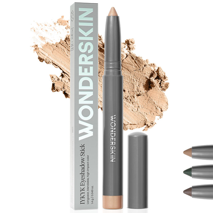 Wonderskin IYKYK Eyeshadow Stick - Longwear Eye Shadow Sticks, Budge-Proof & Waterproof Shimmer Eyeshadow Stick with Built-in Sharpener (Champagne)