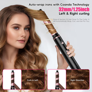 SKIMI Hair Dryer Brush and Blow Dry Brush, Multi-Hot Air Styler with 110000RPM Brushless Motor, Hot Air Brush for Fast Drying Curling Volumizing Straightening&Styling, High-Speed (Black&Rose Gold)