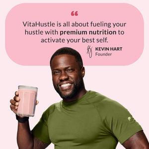 VitaHustle ONE - Superfood Meal Replacement Shake, Plant Based Protein Powder, Vegan. 86 Superfoods, Vitamins, & Minerals, Ashwagandha, Adaptogens. Founded by Kevin Hart. (Strawberry) 15 Servings