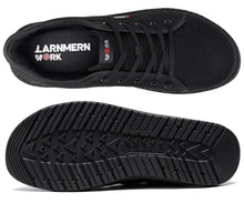 LARNMERN Steel Toe Shoes Men Hands Free Work Shoes Slip On Walking Skate Shoes Lightweight Comfortable Safety Sneakers(13 Men, Black)