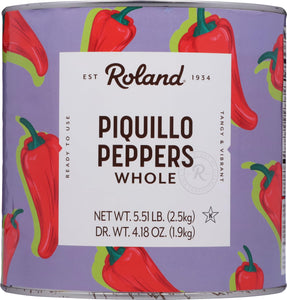 Roland Foods Whole Red Piquillo Peppers, Specialty Imported Food, 5 Lb 8 Oz Can
