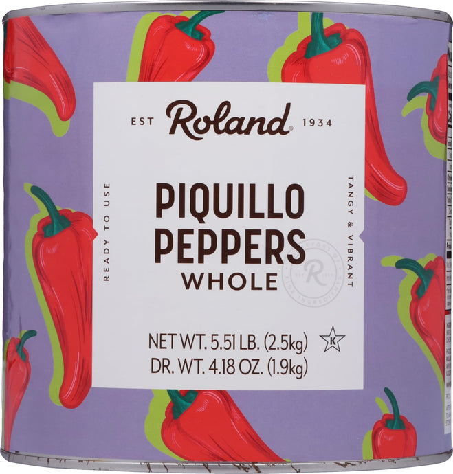 Roland Foods Whole Red Piquillo Peppers, Specialty Imported Food, 5 Lb 8 Oz Can