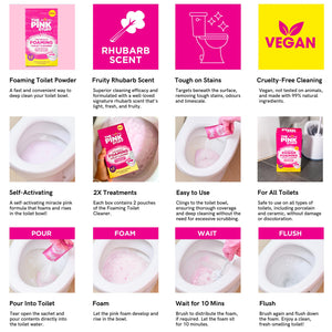 Stardrops - The Pink Stuff - The Miracle Power Foaming Toilet Cleaner - 2 Treatments - Self Activating Pink Foam