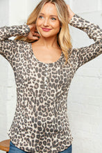 Animal Print Button Front Top