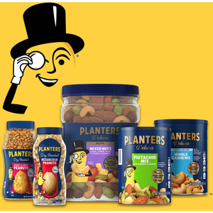 PLANTERS Salted Dry Roasted Peanuts, Party Snacks, Plant Based Protein 16oz (1 Jar)