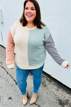 Feeling Casual Rust & Olive Two-Tone Knit Color Block Top